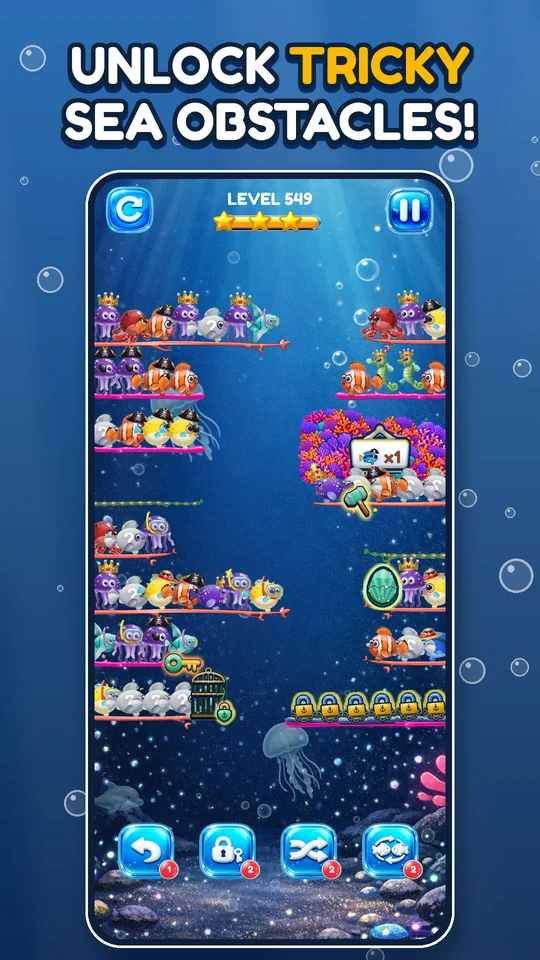 Tricky sea obstacles
